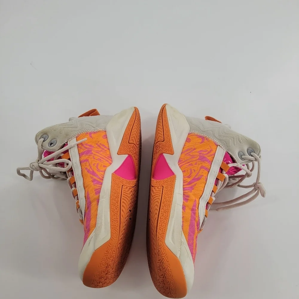 Moolah Press Break v2 Orange Pink Shoe Size 5.5 Youth Basketball Sneakers